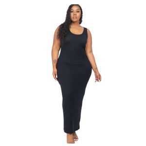 Maxi dress plus size basic scoop neck fashion nova shein